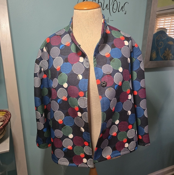 Anne Klein Chic and Colorful Polka Dot Jacket - Picture 6 of 7